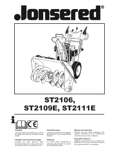 Manual Jonsered ST2111E Ventilador de neve