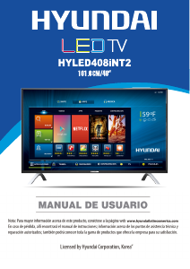 Manual de uso Hyundai HYLED408iNT2 Televisor de LED