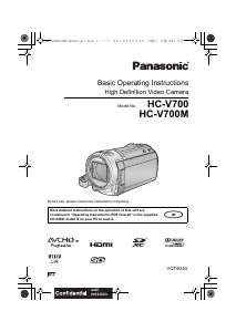 Handleiding Panasonic HC-V700MSG Camcorder