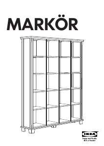 Kullanım kılavuzu IKEA MARKOR (151x192x36) Kitaplık