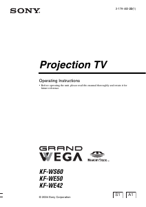 Handleiding Sony KF-WE42S1 Televisie