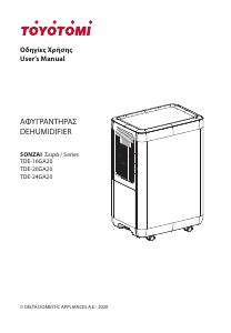 Handleiding Toyotomi TDE-24GA20 Luchtontvochtiger