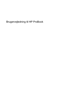 Brugsanvisning HP ProBook 450 G3 Bærbar computer