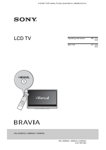 Manual Sony Bravia KDL-46W900A LCD Television
