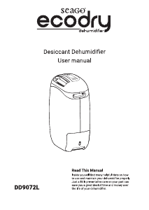 Manual Seago Ecodry DD9072L Dehumidifier