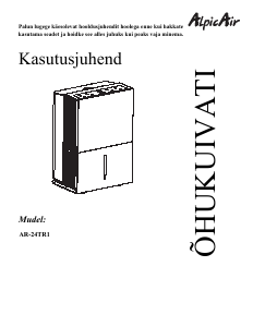 Kasutusjuhend AlpicAir AR-24TR1 Niiskuse eemaldaja