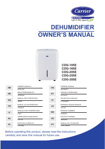 Brugsanvisning Carrier CDG-165E Affugter