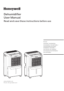 Manual Honeywell DH70W Dehumidifier