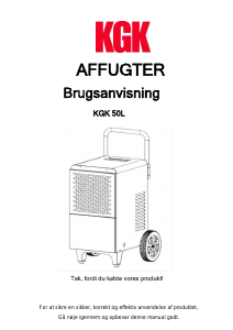 Brugsanvisning KGK 50L Affugter