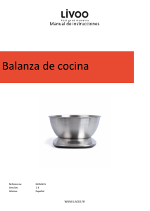 Manual de uso Livoo DOM431 Báscula de cocina