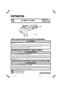 Bruksanvisning Hitachi G 12SS Vinkelslip