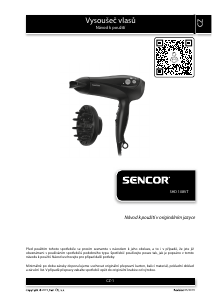 Handleiding Sencor SHD 108VT Haardroger