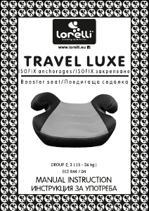 Manual Lorelli Travel Luxe Car Seat
