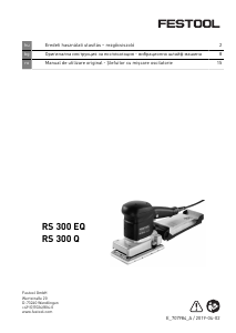 Használati útmutató Festool RS 300 Q Rezgőcsiszoló