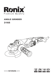 Manual Ronix 3165 Angle Grinder