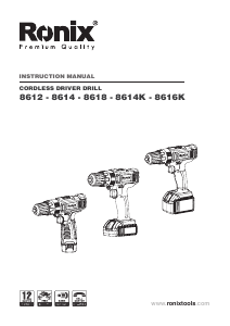 Handleiding Ronix 8616K Schroef-boormachine