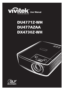 Kullanım kılavuzu Vivitek DU477AZAA Projektör