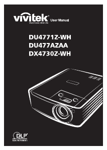 Kullanım kılavuzu Vivitek DX4730Z-WH Projektör