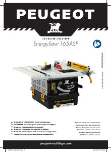 Manual de uso Peugeot EnergySaw-165ASP Sierra de mesa