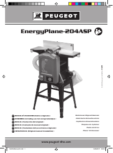 Handleiding Peugeot EnergyPlane-204ASP Schaafmachine