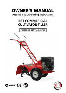 Manual BBT BBT-TILL-6.5HPBS Cultivator
