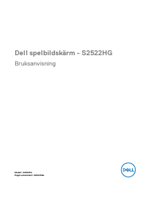 Bruksanvisning Dell S2522HG LCD skärm