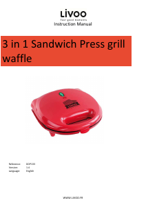 Manual Livoo DOP133 Waffle Maker