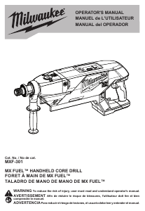 Manual de uso Milwaukee MXF-301 Taladradora de diamante
