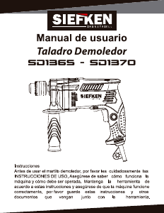 Manual de uso Siefken SD1365 Taladradora de percusión