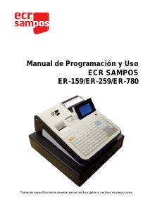 Manual de uso ECR Sampos ER-259 Caja registradora