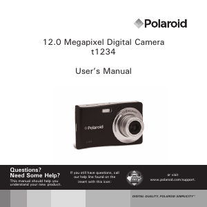 Handleiding Polaroid t1234 Digitale camera