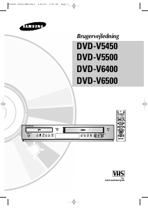 Brugsanvisning Samsung DVD-V6500 DVD-Video kombination