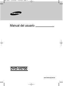 Manual de uso Samsung DVD-V6700 Reproductor DVD-Vídeo