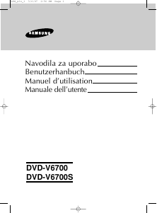 Priročnik Samsung DVD-V6700 DVD-video predvajalnik