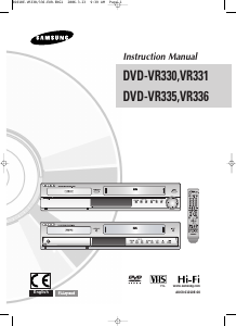 Manual Samsung DVD-VR335 DVD-Video Combination