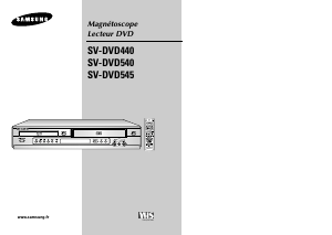 Mode d’emploi Samsung SV-DVD540A Combi DVD-vidéo