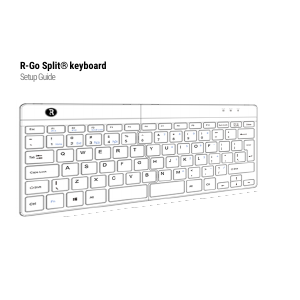 Mode d’emploi R-Go Split Clavier