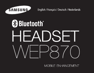 Mode d’emploi Samsung WEP870 Headset
