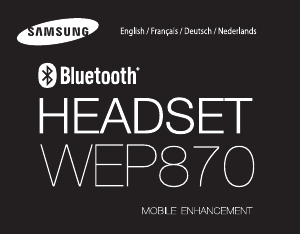 Handleiding Samsung WEP870 Headset