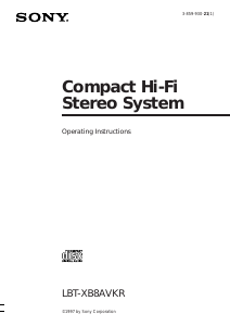 Handleiding Sony LBT-XB8AVKR Stereoset