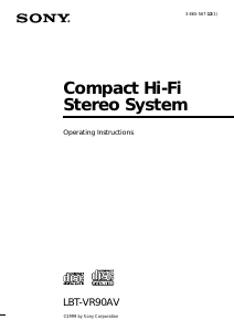 Handleiding Sony LBT-VR90AV Stereoset