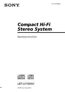 Handleiding Sony LBT-LV100AV Stereoset