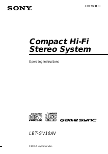 Handleiding Sony LBT-GV10AV Stereoset