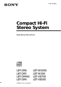 Handleiding Sony LBT-DR4 Stereoset