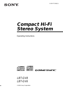 Manual Sony LBT-GV6 Stereo-set