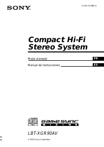 Mode d’emploi Sony LBT-XGR90AV Stéréo