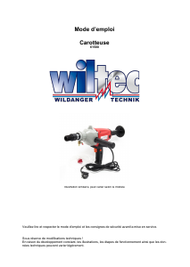 Mode d’emploi Wiltec 61500 Appareil de forage diamant