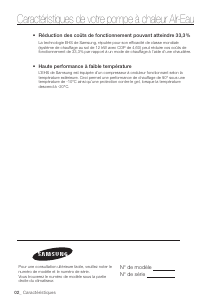 Mode d’emploi Samsung AEN160YDGHA Pompe à chaleur