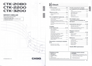 Manuál Casio CTK-2080 Digitální klávesnice
