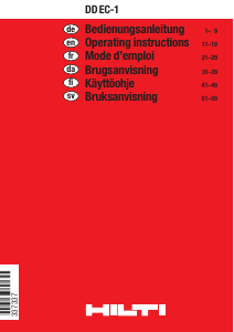 Bruksanvisning Hilti DD EC-1 Diamantborrmaskin
